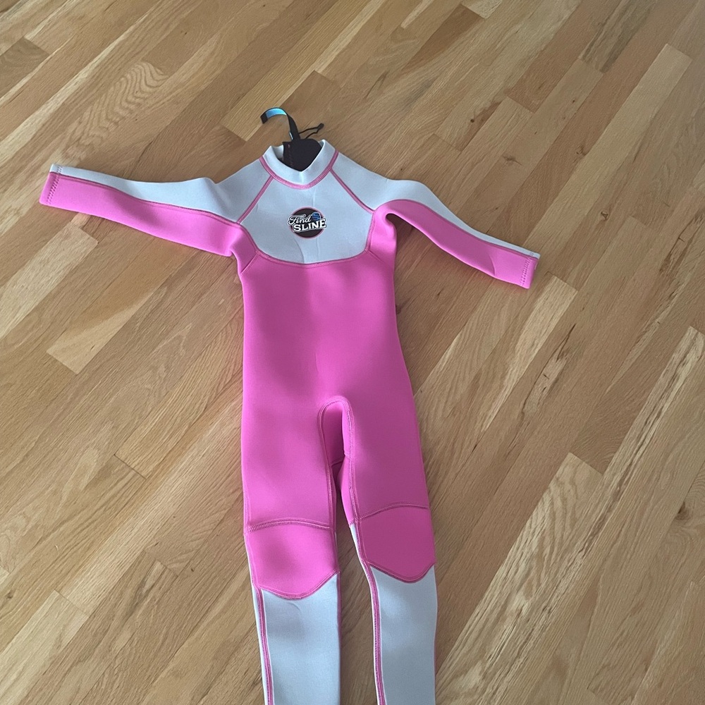 Pink and White Full-Body Wetsuit kids